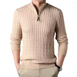 Suéteres para hombres Suéter de otoño de mayor calidad Hombres Moda Casual O-Cuello Jerséis empalmados Punto Masculino Invierno Cálido para hombre