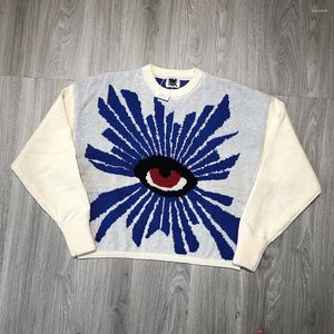 Pulls pour hommes maison d'erreurs pull mascules femmes 3D stéréo yeux manches décontractées en tricot