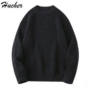 Hommes chandails Huncher s tricoté Vintage pull hiver décontracté surdimensionné pull mâle coréen mode col roulé pour 221121