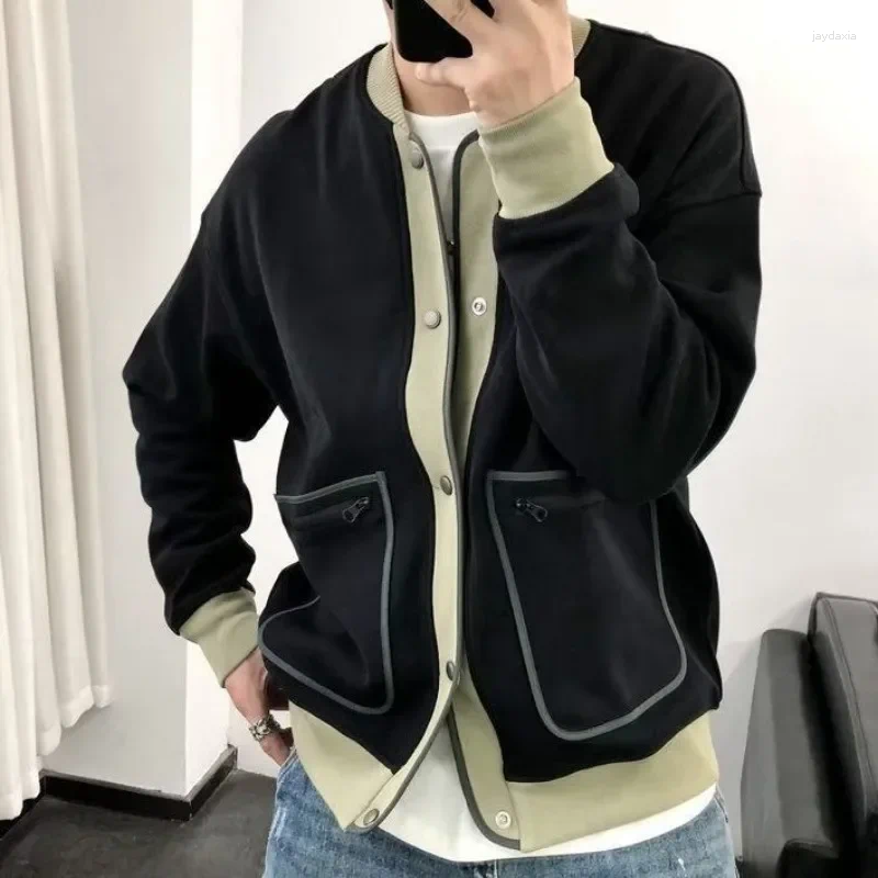 Men's Sweaters Knit Sweater Male Zipper Cardigan Zip-up Clothing Jacket Round Collar Coat Crewneck Thick Winter 2024 Knitwears Loose Fit