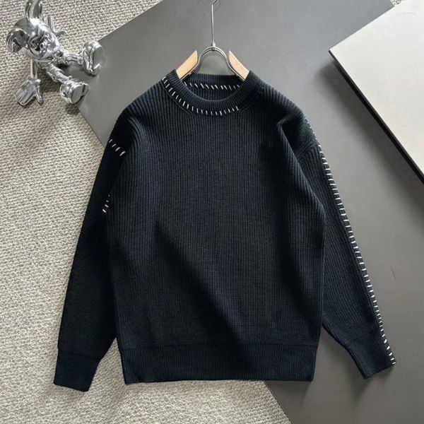 Les pulls masculins tricoter le sweater de quatre saisons rond cou rond à manches longues insert homme femme amoureuse à sweat petit triangle marque de haut niveau