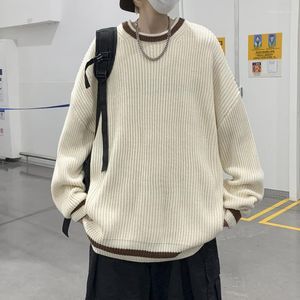 Pulls pour hommes Mode coréenne Mens Automne Pull Automne Harajuku Lâche Y2K Hommes Streetwear Vêtements Tricotés Homme Pulls Tops