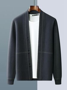 Chandails pour hommes Light Lurxury Hommes Manteau Pure Laine Cardigan Automne Hiver Pull chaud Jeunesse Lâche Tricot de haute qualité Veste décontractée