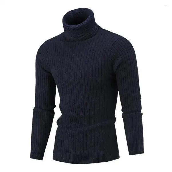 Pulls pour hommes Chemise de pull légère pour hommes Casual Turtleneck Tee Superposition Option élégante Slim Fit Automne