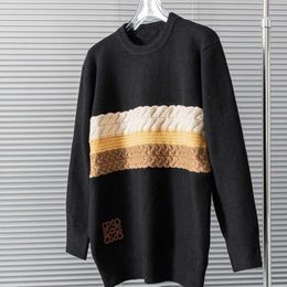 Herentruien Luo Familiecombinatie Kleurcontrast Gebreide trui met ronde hals Pullover-sweater Nieuwe wollen trui voor mannen en vrouwen Koppels Herfst en winter