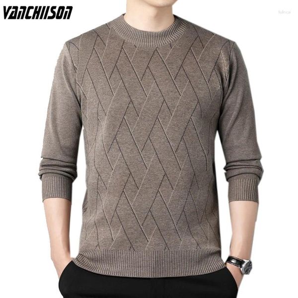 Pulls pour hommes pulls en tricot masculin Tops Sweater pull pour hommes épais d'automne d'automne o cou 3d motif papa papa fashion vêtements décontractés