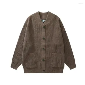 Pulls pour hommes Vêtements pour hommes Plaine avec poches Couleur unie tricotée pour hommes Manteau Veste verte Cardigan 2024 Tendance Pull Oversize Cou A S