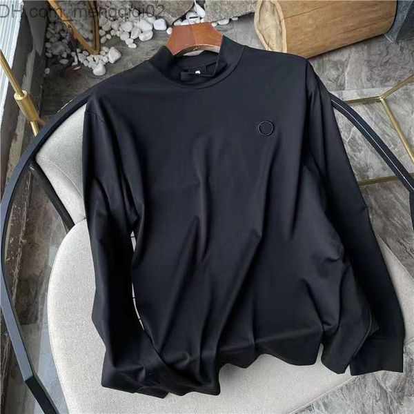 Suéteres de hombre Suéteres de hombre Camisa de cuello alto Sudadera con capucha Jumpers Tops de manga larga con cuello alto bordado Z230819