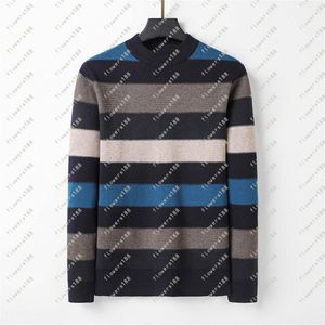 Pulls pour hommes Homme Femme Pull en tricot Col ras du cou à manches longues Mens Fashion Designer Lettres Strip Automne Vêtements d'hiver Slim Fit Pulls Hommes Street Wear Tops M-3XL