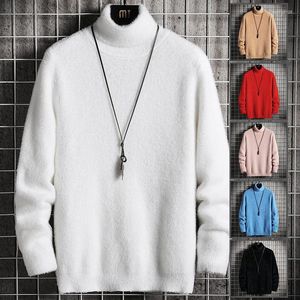 Herentruien Heren Puur katoen Wollen trui Coltrui Pullover Gebreid Wintermode Top Lange mouw High-End thermisch