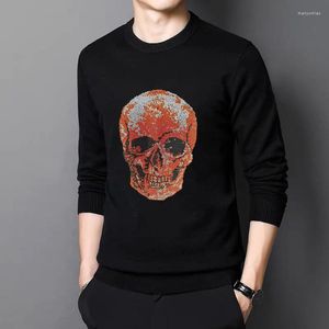 Pulls pour hommes Convient aux pulls d'hiver Casual Fashion Black Laine Drill Skulls Everyday Street Youth Ladies Unisex Tops
