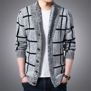 Pulls pour hommes Hommes Automne Pull tricoté Manteaux Tricot Jumper Slim Fit Pull Homme Homme Printemps Pull Hommes Plaid Cardigan 220928