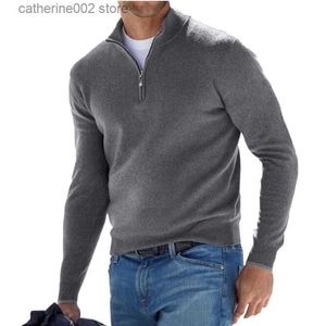 Pulls pour hommes pull d'automne pour hommes pull en cachemire léger à manches longues pull chaud à col haut T230724