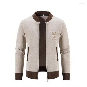 Herentruien mannen Cardigan Sweater 2024 Herfst Winter Dikke Dikke Warm Zipper Slim Fit gebreide jas jas Casual kleding