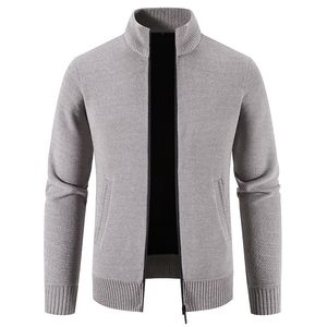 Pulls pour hommes Hommes Cardigans Pull Automne Hiver Demi-Col Haut Fermeture À Glissière Casual Tricoté Solide Manteau Veste Coréenne Mode Vêtements 230810