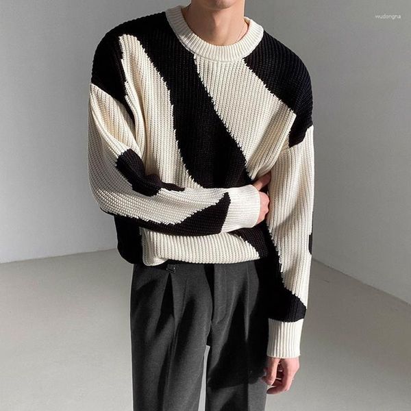 Sweaters masculinos de cachemir para hombres suéter de punto otoño invernal de jersey tibia