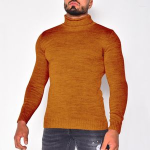 Herentruien mannen lange mouw solide gebreide pullover winter heren casual rib jumper streetwear herfst mode coltrui sweater basic