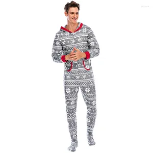 Suéteres para hombres Hombres Pijamas Noche Casual Conjunto Navidad Poliéster Algodón Manga larga Una pieza Invierno Homewear