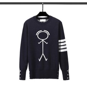 Suéteres para hombres Suéter de lana para hombres Suéter de cuello redondo Casual de punto Pequeño de dibujos animados Top de manga larga Sweatsirt Desin I Quality