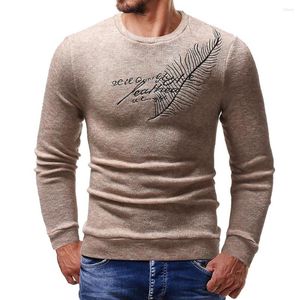 Hommes chandails hommes pulls automne mince confort doux à manches longues Polyester chaud personnalité impression mode loisirs haut