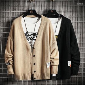 Hommes chandails hommes 2022 automne pull mode tricoté Cardigan manteau Style coréen mince ample jeunesse surdimensionné 7XL vêtements