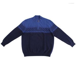 Herentruien heren geit kasjmier zipper halfhoge kraag dikke gebreide mannen mode argyle pullover sweater grijs 2color s-2xlmen's