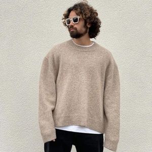 Pulls pour hommes High Street Brand Cole Buxton Solid O Neck Pull Tendance Loose Polyvalent Women's Autumn Winter