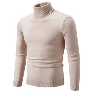 Men's Sweaters Men's Winter Sweater Turtleneck Solid Color Slim Fit Long Sleeve Sweaters Jumper Tops Knitwear Pullovers Male Clothing 230923