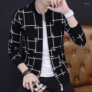 Herentruien mannen trui vest Cardigan Zipper 2022 Herfst en winter Koreaanse stijl mannelijke slanke trend gebreide bovenkleding tienerjongen m55