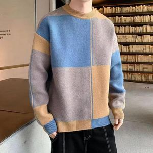 Suéteres para hombres Hombres Suéter Jersey Acogedor Invierno Grueso Cálido Punto para Otoño Cuello redondo Manga larga Ideal