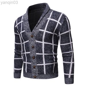 Herentruien mannen Vest Sweaters Single Breasted Plaid Casual Sweater Jackets Goede kwaliteit Mannelijke slanke fit Knitt Sweater Jackets XXL L220831