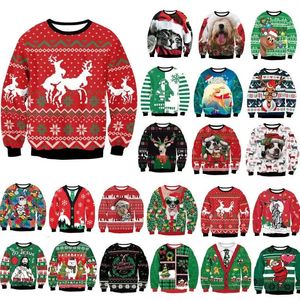 Herentruien Heren Dames Lelijke kersttrui Grappig Humping Rendier Climax Plakkerige kersttruien Tops Paar Feestdagen Kerstsweatshirt 231130