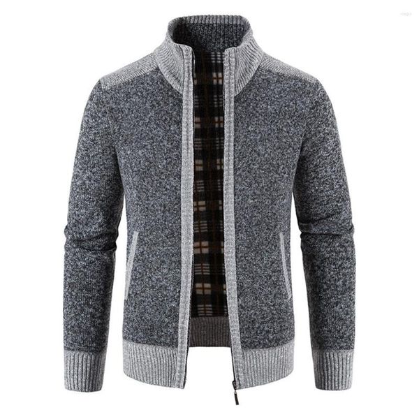 Suéteres para Hombre Otoño Invierno con Cremallera Cuello De Tortuga Grueso Jersey Cálido Jersey De Punto Jersey Prendas De Punto Tops Color Sólido Chaquetas De Rebeca