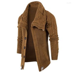 Herentruien Heren Cardigan Gebreide warme pullover winterjas met lange mouwen 6colors 2022
