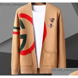 Sweaters para hombres Marca de diseñador para hombres Cardigans de tejido de forma de lujo Sweater Men Casual Trendy Coats Chaqueta ropa Z230819 Drop deli dhfgj
