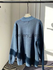 Pulls pour hommes Vestes pour hommes Hiver Pull en cachemire épais Fermeture à glissière Cardigans à manches longues Loro Piana Bleu et Noir J231010