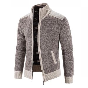 Pulls pour hommes Pull pour hommes Manteau Mode Patchwork Cardigan Hommes Veste tricotée Slim Fit Collier épais Manteaux chauds pour hommes