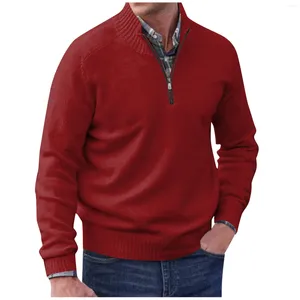 Herensweaters Heren sweatshirts Herfst met lange mouwen Rits Business Casual Top Wintermode Oversize losse heren Vintage effen sweatshirt