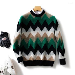 Herensweaters Merinowollen trui Pullover Contrast Casual breitrui Verdikte herfst Winter