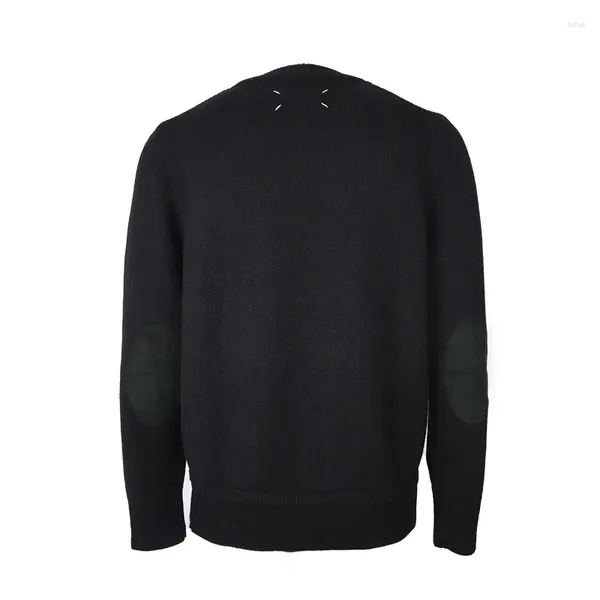 Suéteres para hombres MMSIX Jersey Sudadera Black Lana Lino Mezcla de algodón Suéter Business Causal M6 Mujeres Punto con cuello en V Original