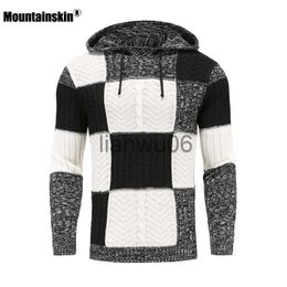 Heren truien Mountainskin herfst heren hoodies plaid capuchon sweatshirts heren lagen mannelijke casual sportkleding streetwear merk kleding mt268 j230806