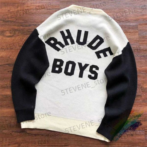 Suéteres para hombres New BOYS Letter Jacquard Sweater Hombres Mujeres Sudaderas de punto T231121