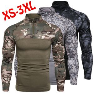Herentruien Outdoor Militair uniform Tactisch T-shirt Lange mouw Camouflage Top 220922