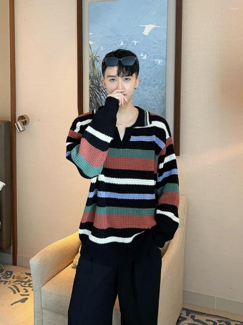 2023 Runway Men's Luxury European Design oversized striped sweater - Party Style Clothing (P08181)