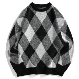 Men s truien plaid lente herfst winterkleding trekken oversized 3xl Korea stijl casual standaard pullovers 220916