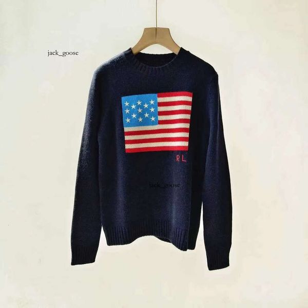 Suéteres para hombres Polos Suéteres de punto RL Suéteres para damas para hombres 2023 Tejido americano - Bandera Jersey de algodón cómodo de lujo de alta gama 100% hilo Rl Bear 450