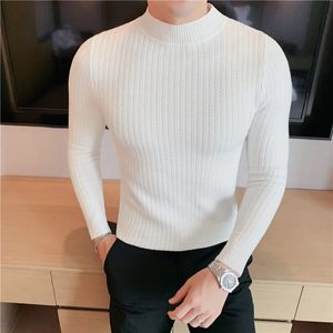 Pulls pour hommes Pull a col roule pour homme Style britannique chaud couleur unie coreen decontracte tricot Harajuku collection hiver S-4XL 231205