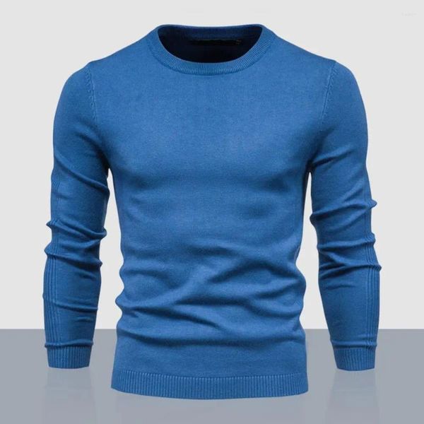 Suéteres para hombres Jersey Color sólido Suéter británico Casual Vintage Diseño original Prendas de punto Hombres