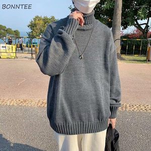 Truien voor heren Pullovers Heren Winter Coltrui Gewoon effen All-match Tieners M-8XL Knappe gebreide kleding Mode Streetwear