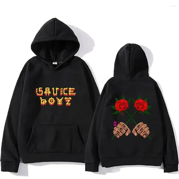 Pulls masculins pulants vêtements d'hiver Sauce carrion éladio boyz monarca sweats à capuche de hip hop lourd